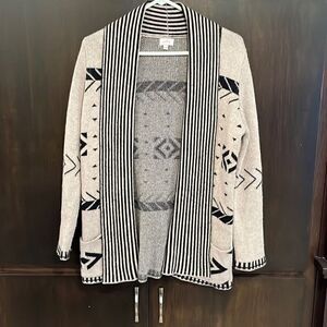 ‎Pixley Tan Black Cardigan Sweater Small